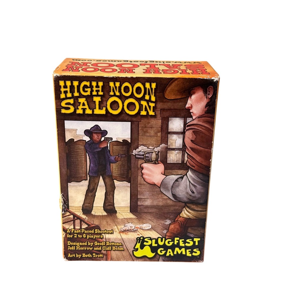 SlugFest Games High Noon Saloon Board Game 2011 Western Shootout 2-6 Players